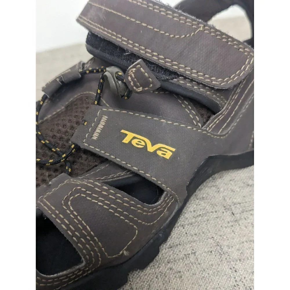Teva Mens Size 10 Forebay Fisherman Sport Hiking Sandals Brown ShocPad 1001116